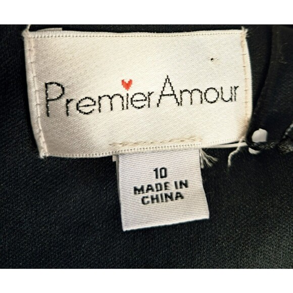 NWT Premier Amour Sequin Wrap Party Dress Cocktail Size 10 Red, Cranberry Gold - Picture 7 of 11